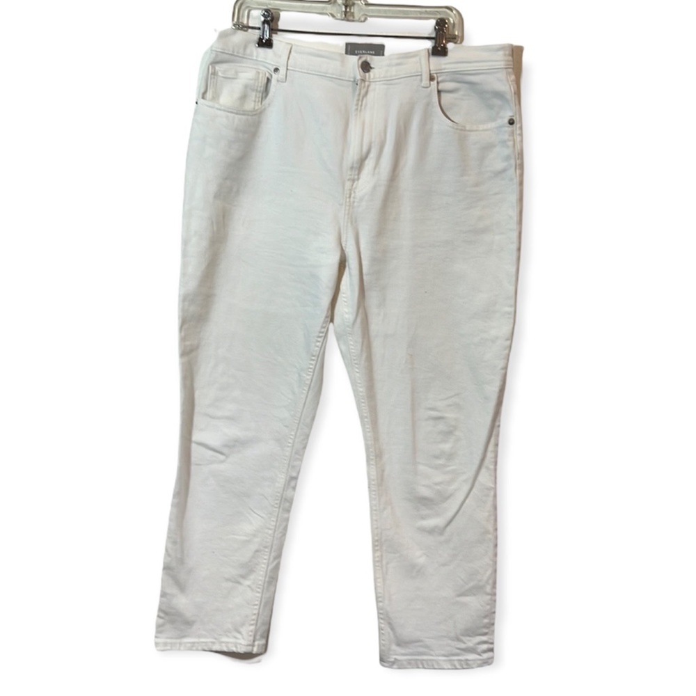 Everlane the cheeky jean 33 crop white jeans